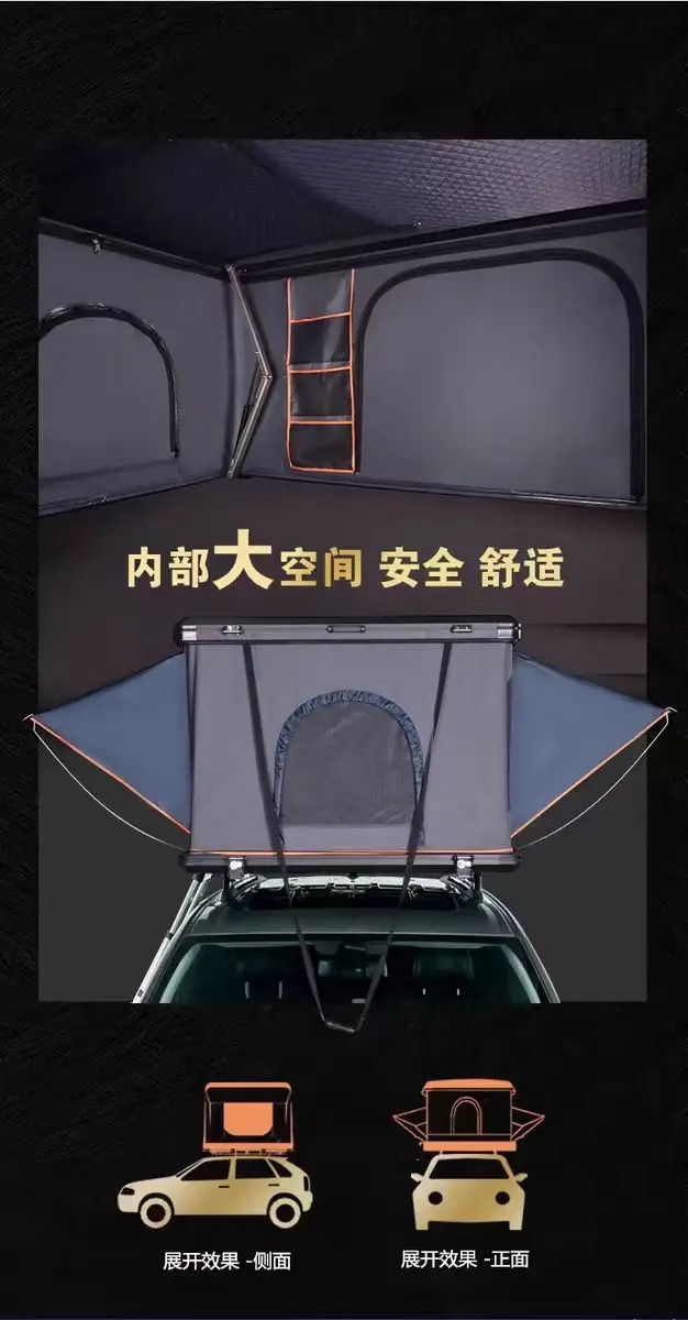 New Ultra-Thin Aluminum Alloy Roof Tent Camping Bed with Straight up Sunroof Performance Parts-Retrofit Kit